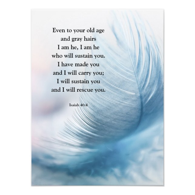 Impression Photo Belle Écriture Encourageante Bible Verse Isaiah (Devant)