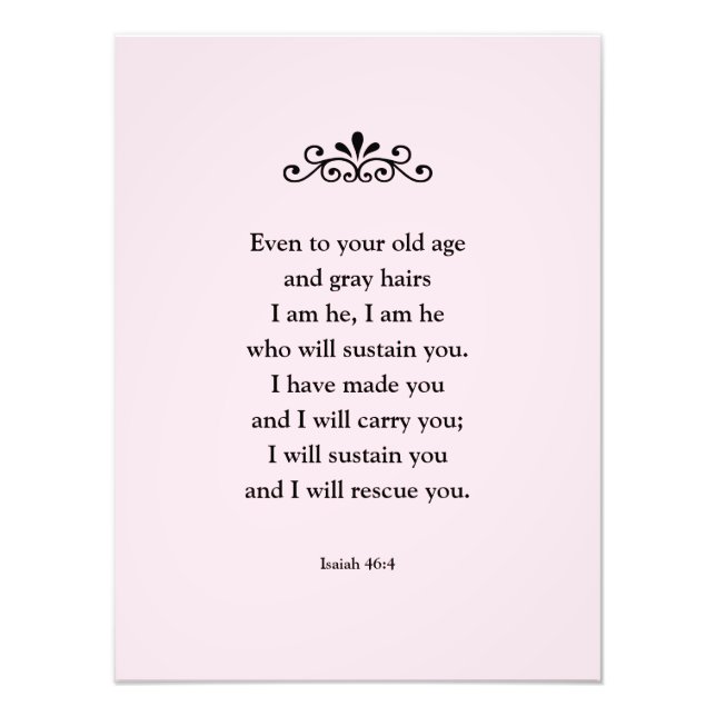 Impression Photo Belle Écriture Encourageante Bible Verse Isaiah (Devant)