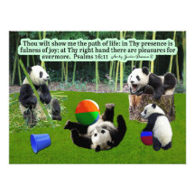Belle Écriture Panda : Psaumes 16:11,