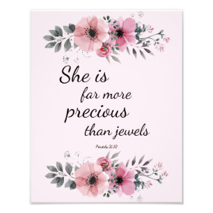 Impression Photo Belle Écriture Précieuse Bible Verse Inspiré