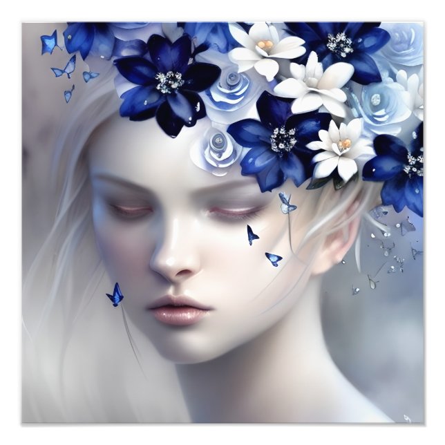 Impression Photo Belle En Bleu (Devant)