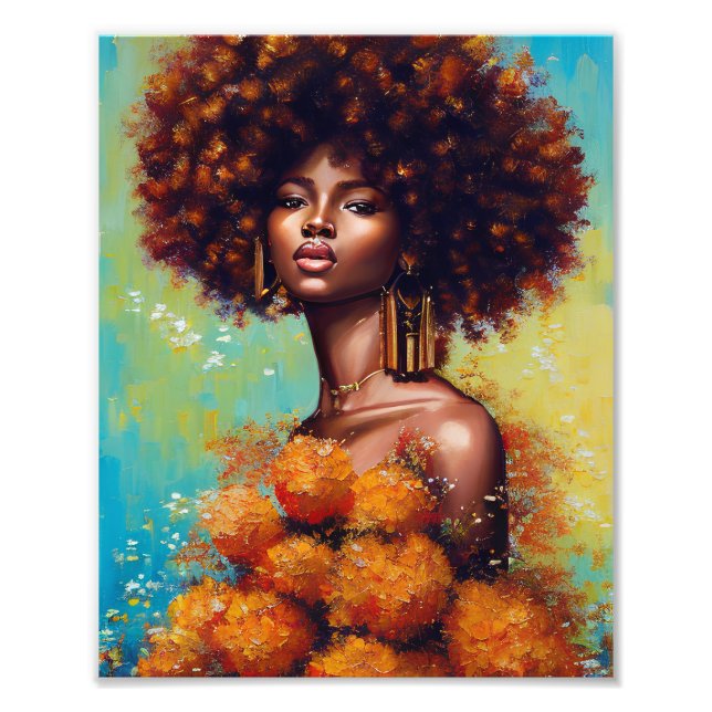 Impression Photo Belle femme africaine (Devant)