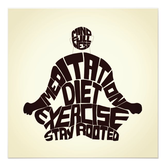 Impression Photo Belle Méditation de motivation murale art (Devant)