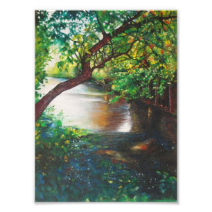 Impression Photo Belle peinture de rivière du Michigan
