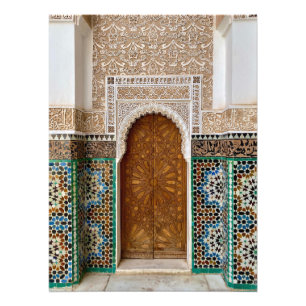 Impression Photo Belle Porte à Ben Youssef - Marrakech, Maroc