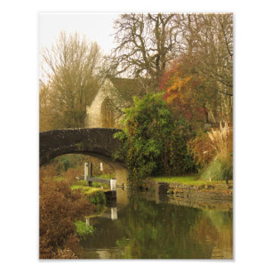 Impression Photo Belle scène de canal d'Oxford, Shipton sur