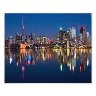 Impression Photo Belle Toronto Canada Soirée Skyline
