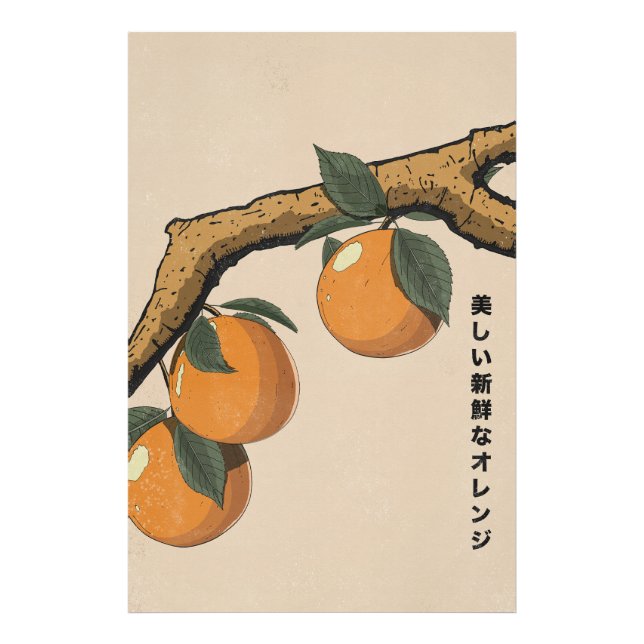 Impression Photo Belles oranges fraîches (Devant)