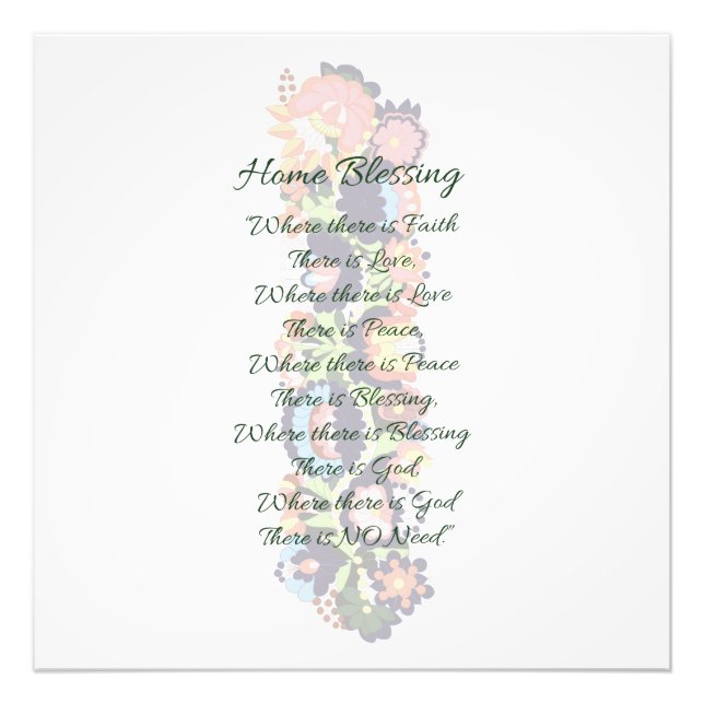 Impression Photo Bénédiction à la maison (Devant)