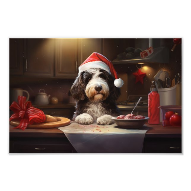 Impression Photo Bernedoodle Christmas Cookies Festive Holiday (Devant)