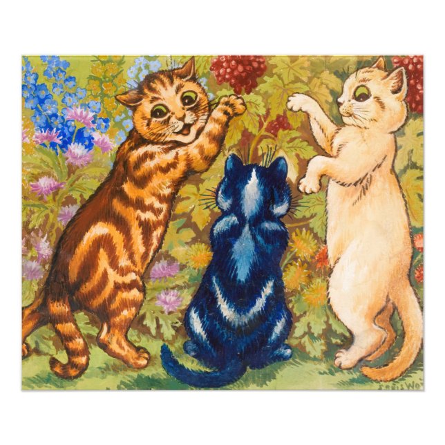 Impression Photo Berry Picking par Louis Wain (Devant)