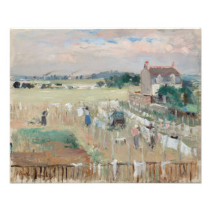 Impression Photo Berthe Morisot - Suspendre le linge pour sécher