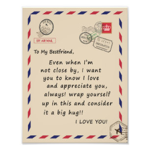 Impression Photo Bestfriend Gift   À Mon Bestami Je T'Aime