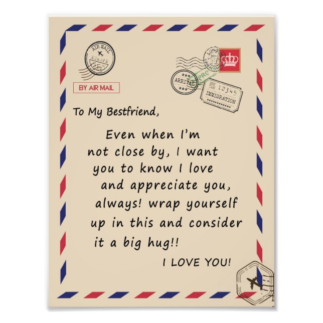 Impression Photo Bestfriend Gift | À Mon Bestami Je T'Aime (Devant)