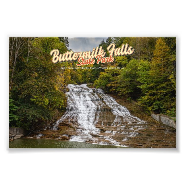 Impression Photo Beurre Chutes Ithaca New York (Devant)