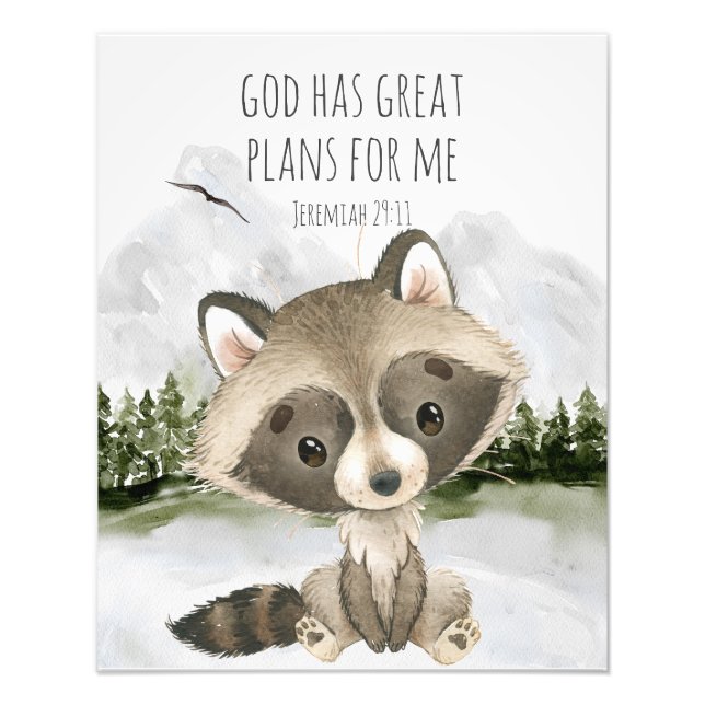 Impression Photo Bible Verse God Has Great Plans for Me (Devant)