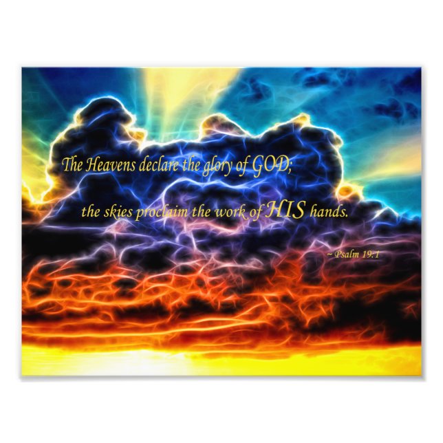 Impression Photo Biblique Électrifié Cumulus Nuages Skyscape (Devant)