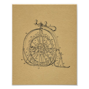 Impression Photo Bicyclette haute roue - Art de brevet