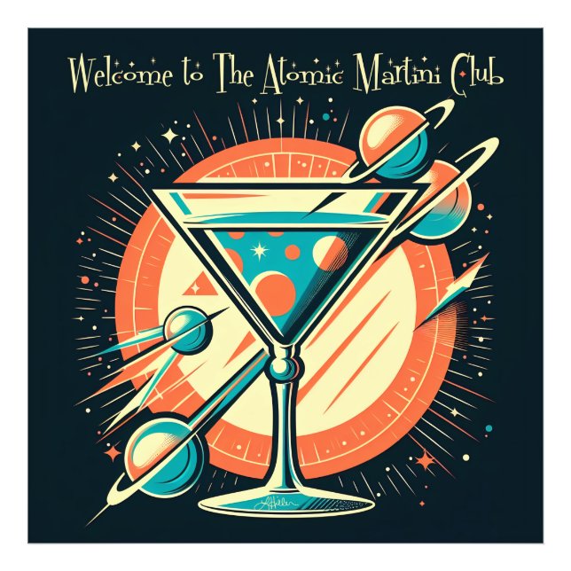 Impression Photo Bienvenue À L'Âge Spatiale Atomic Martini Club (Devant)