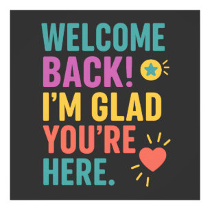 Impression Photo Bienvenue À L'École, Cadeau Appréciation De L'Ense