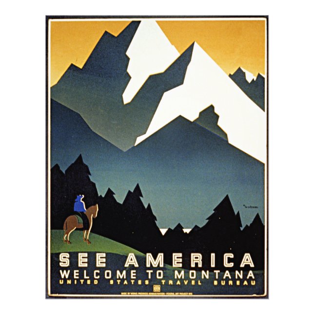 Impression Photo Bienvenue au Montana, (Devant)