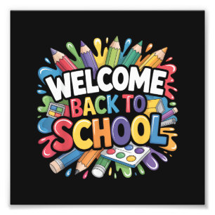 Impression Photo Bienvenue au premier jour de la rentrée scolaire E