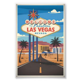 Impression Photo Bienvenue dans la fabuleuse Las Vegas Nevada