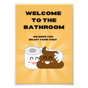 Impression Photo Bienvenue dans la salle de bain Profitez de votre