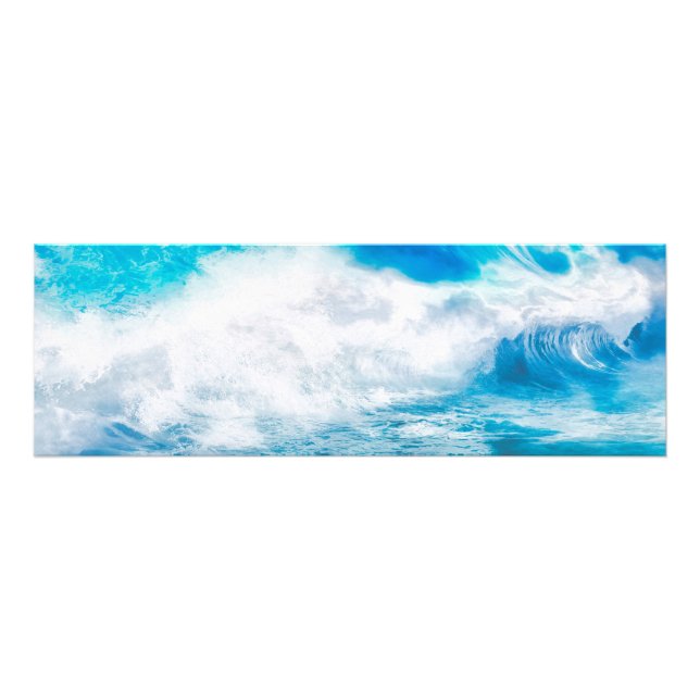 IMPRESSION PHOTO BIENVENUE VAGUES BLEU (Devant)