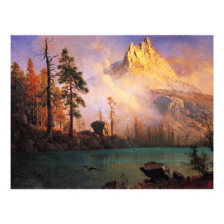 Impression Photo Bierstadt - Lac de la montagne, peinture d'art