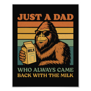 Impression Photo Bigfoot Papa Juste Un Père Qui Est Toujours Revenu