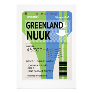 Impression Photo Billet de voyage Groenland Nuuk