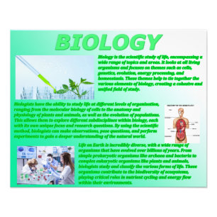 Impression Photo Biologie
