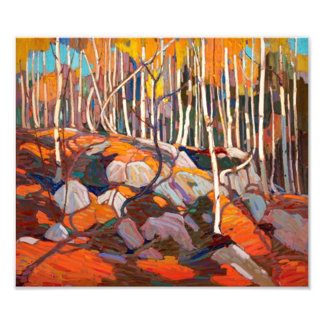 Impression Photo Birch Grove, automne | Tom Thomson | (Devant)