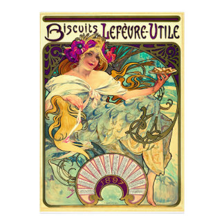 Impression Photo Biscuits Lefevre-Utile par Alphonse Mucha (1896)