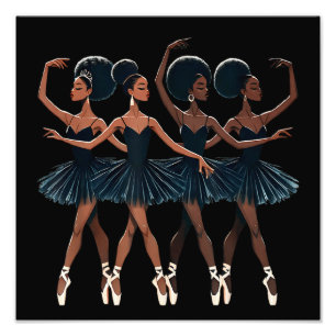 Impression Photo Black African American Ballerina Ballet Dance Girl