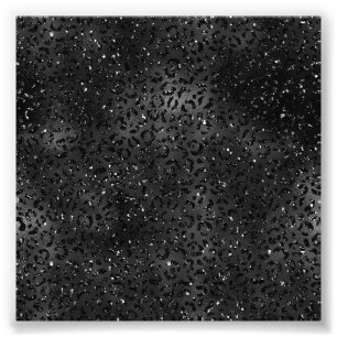 Impression Photo Black Cheetah Leopard Skin