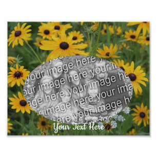 Impression Photo Black Eyed Susan Daisy Flowers Frame