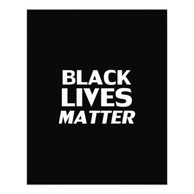 Impression Photo Black Lives Matter noir blanc typographie moderne (Devant)