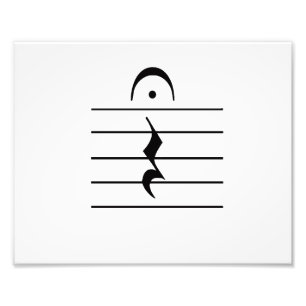 Impression Photo Blanc de repos de notation musicale