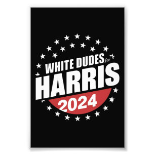 Impression Photo Blancs pour Kamala Harris Élection 2024
