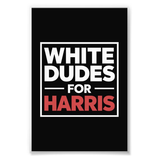 Impression Photo Blancs pour Kamala-Harris Présidente 2024 (Devant)