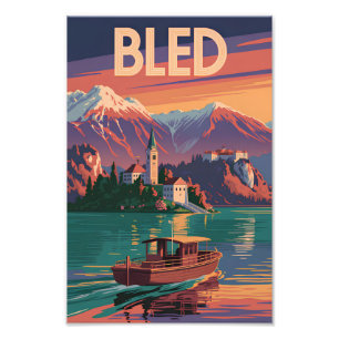 Impression Photo Bled Slovénie vintage