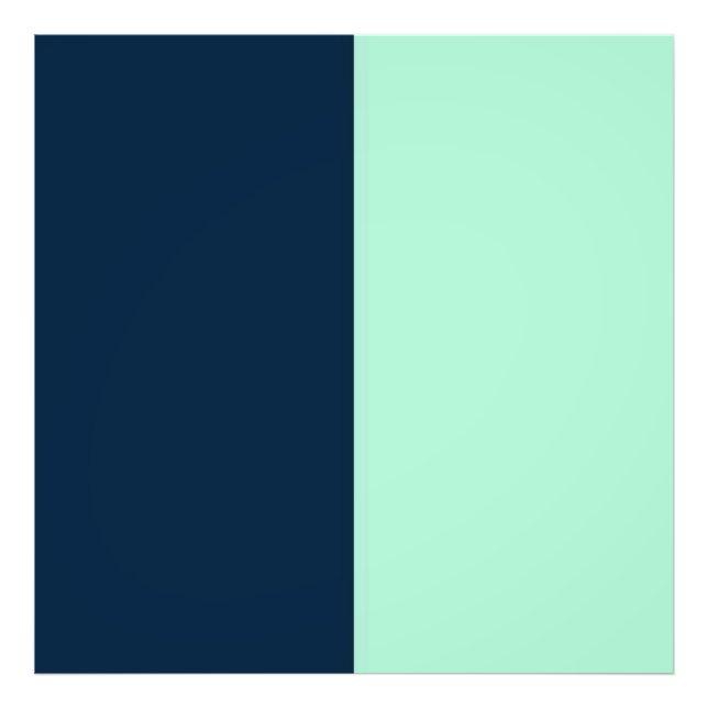 Impression Photo Bleu de marin et menthe (Devant)