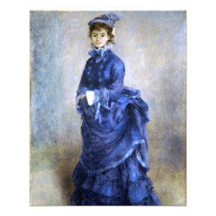 Impression Photo Blue Lady Parisienne Renoir Impressionniste Peintu