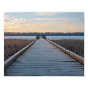 Impression Photo Boardwalk River et Wetlands à Sunrise