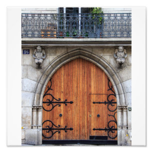 Impression Photo Bois gothique Porte parisienne -