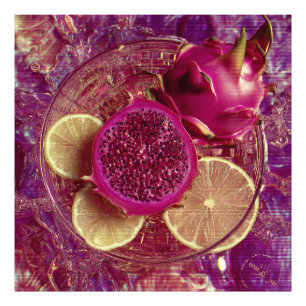 Impression Photo Bol vibrant au fruit du dragon et au citron