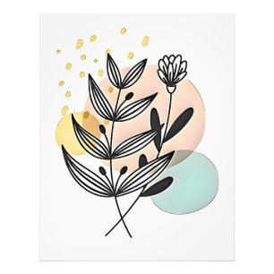 Impression Photo Bonheur Botanique – Art Floral Minimaliste