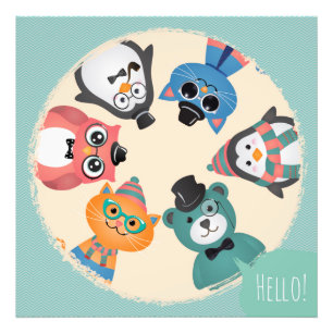 Impression Photo Bonjour ! Cercle des amis animaux